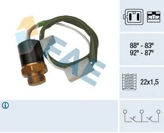 Handler.Part Temperature switch, radiator fan FAE 37830 1