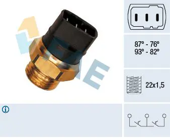 Handler.Part Temperature switch, radiator fan FAE 37950 1