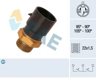 Handler.Part Temperature switch, radiator fan FAE 38020 1