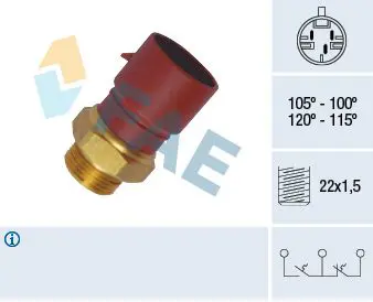 Handler.Part Temperature switch, radiator fan FAE 38040 1