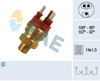 Handler.Part Temperature switch, radiator fan FAE 38120 1