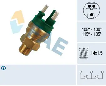 Handler.Part Temperature switch, radiator fan FAE 38130 1