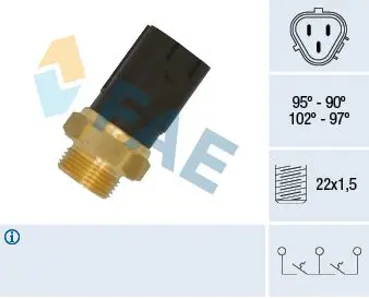 Handler.Part Temperature switch, radiator fan FAE 38185 1