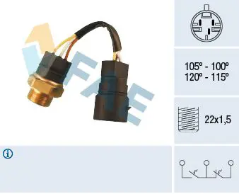 Handler.Part Temperature switch, radiator fan FAE 38220 1