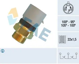 Handler.Part Temperature switch, radiator fan FAE 38360 1