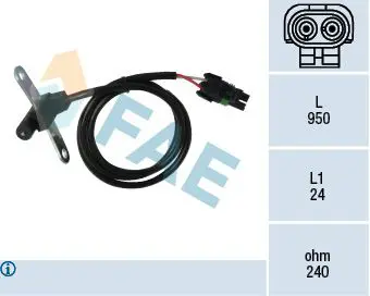 Handler.Part Rpm sensor, engine management FAE 79026 1