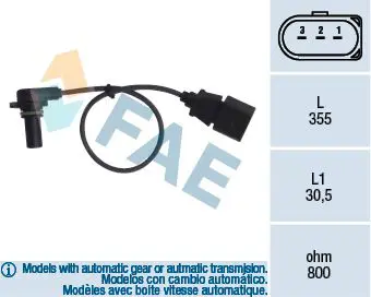 Handler.Part Sensor, rpm FAE 79062 1