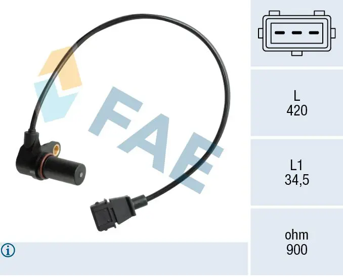 Handler.Part Rpm sensor, engine management FAE 79073 1