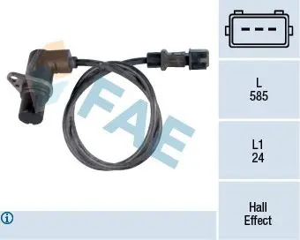 Handler.Part Rpm sensor, engine management FAE 79103 1