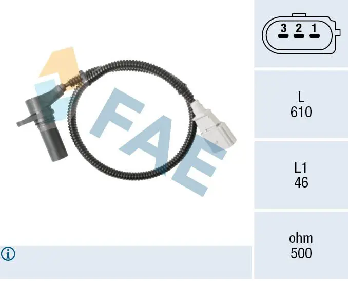 Handler.Part Rpm sensor, engine management FAE 79115 1