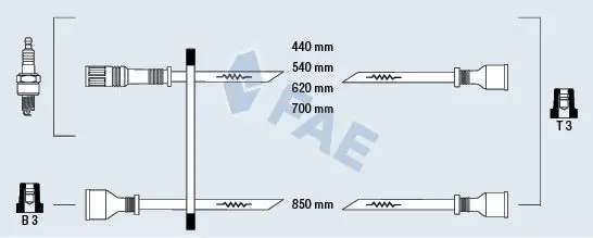 Handler.Part Ignition cable kit FAE 83100 1