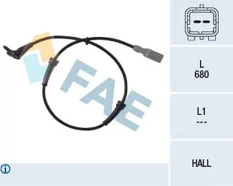 Handler.Part Sensor, wheel speed FAE 78036 1