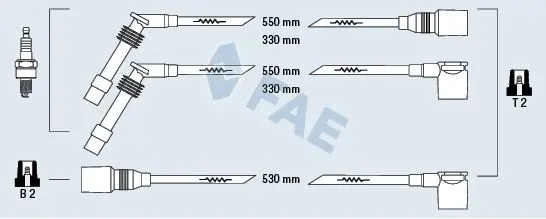 Handler.Part Ignition cable kit FAE 85087 1