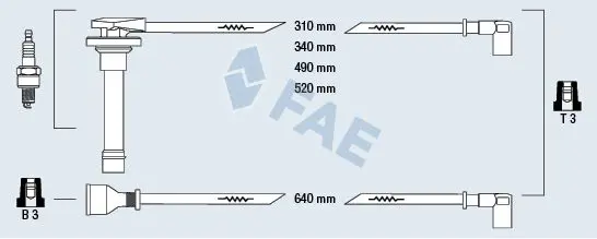 Handler.Part Ignition cable kit FAE 85320 1