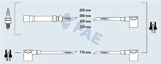 Handler.Part Ignition cable kit FAE 85440 1