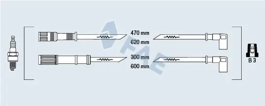 Handler.Part Ignition cable kit FAE 85625 1