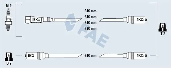 Handler.Part Ignition cable kit FAE 85690 1