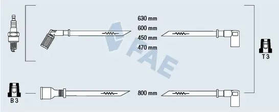 Handler.Part Ignition cable kit FAE 85790 1