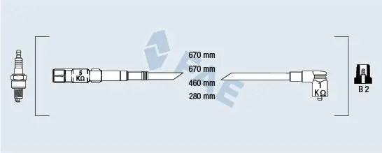 Handler.Part Ignition cable kit FAE 85879 1