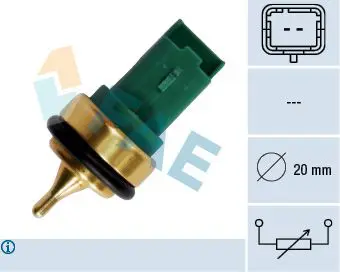 Handler.Part Sensor, coolant temperature FAE 33707 1