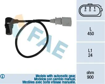 Handler.Part Sensor, crankshaft pulse FAE 79055 1