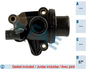 Handler.Part Thermostat, coolant FAE 5345087 1