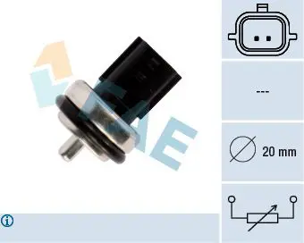 Handler.Part Sensor, coolant temperature FAE 33811 1