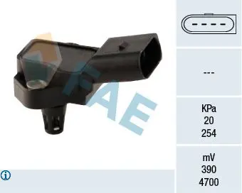 Handler.Part Sensor, intake manifold pressure FAE 15037 1