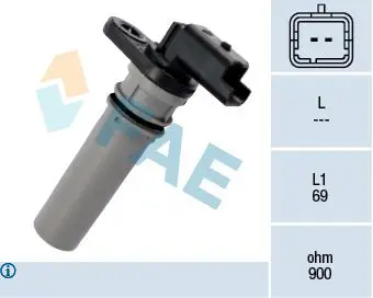 Handler.Part Rpm sensor, automatic transmission FAE 79256 1