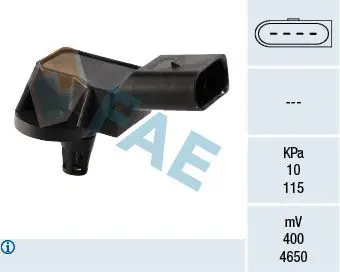 Handler.Part Sensor, intake manifold pressure FAE 15043 1