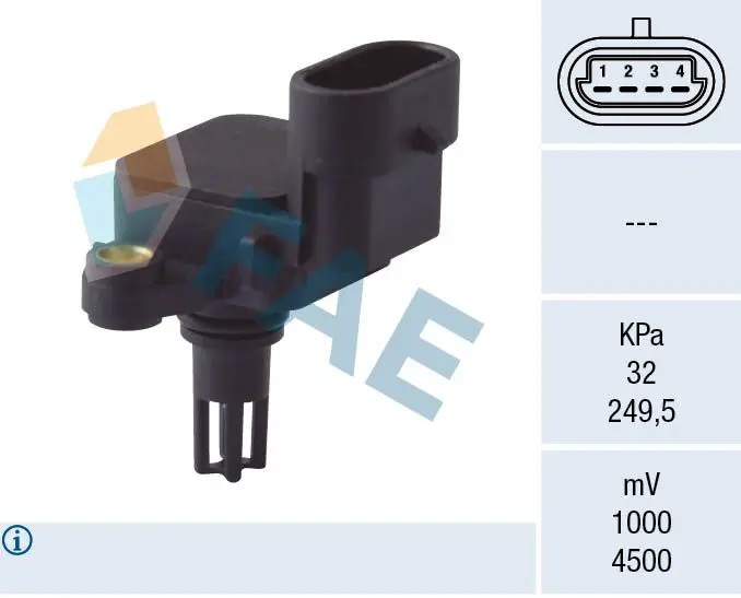 Handler.Part Sensor, intake manifold pressure FAE 15072 1