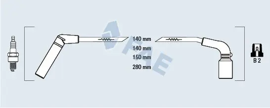 Handler.Part Ignition cable kit FAE 83566 1