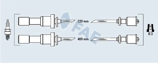 Handler.Part Ignition cable kit FAE 85393 1