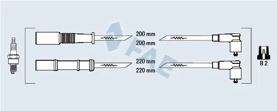 Handler.Part Ignition cable kit FAE 85626 1