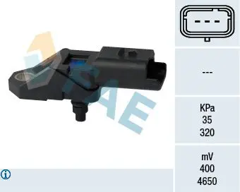 Handler.Part Sensor, intake manifold pressure FAE 15108 1