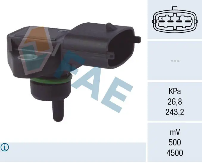 Handler.Part Sensor, intake manifold pressure FAE 15124 1