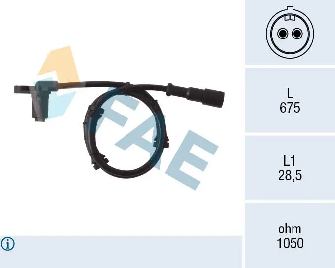 Handler.Part Sensor, wheel speed FAE 78006 1