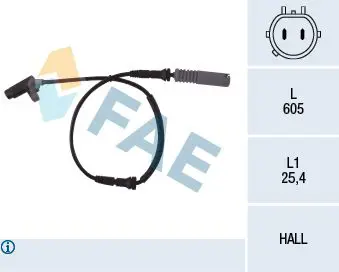 Handler.Part Sensor, wheel speed FAE 78042 1