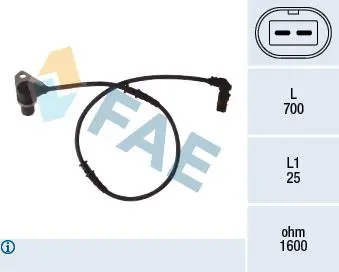 Handler.Part Sensor, wheel speed FAE 78073 1