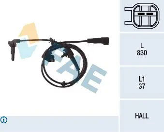 Handler.Part Sensor, wheel speed FAE 78109 1