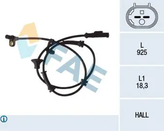 Handler.Part Sensor, wheel speed FAE 78081 1