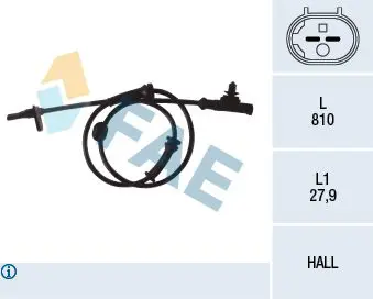 Handler.Part Sensor, wheel speed FAE 78079 1