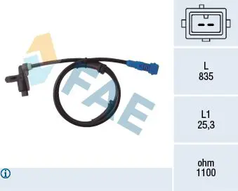 Handler.Part Sensor, wheel speed FAE 78021 1