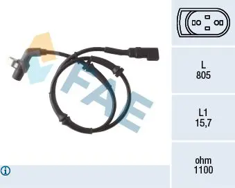 Handler.Part Sensor, wheel speed FAE 78041 1