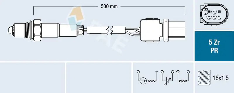 Handler.Part Lambda sensor FAE 75080 1