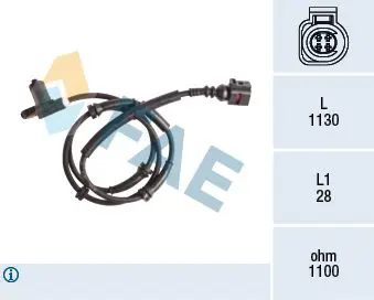 Handler.Part Sensor, wheel speed FAE 78174 1