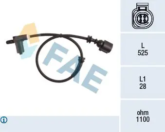 Handler.Part Sensor, wheel speed FAE 78175 1