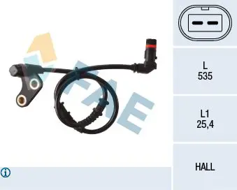 Handler.Part Sensor, wheel speed FAE 78137 1