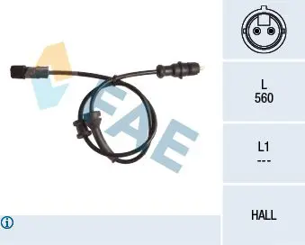 Handler.Part Sensor, wheel speed FAE 78143 1