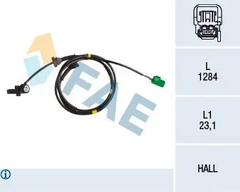 Handler.Part Sensor, wheel speed FAE 78158 1